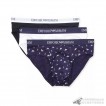 Quần lót nam Emporio Armani Pure Cotton Brief 3-pack Marine/Printed Eclipse/White